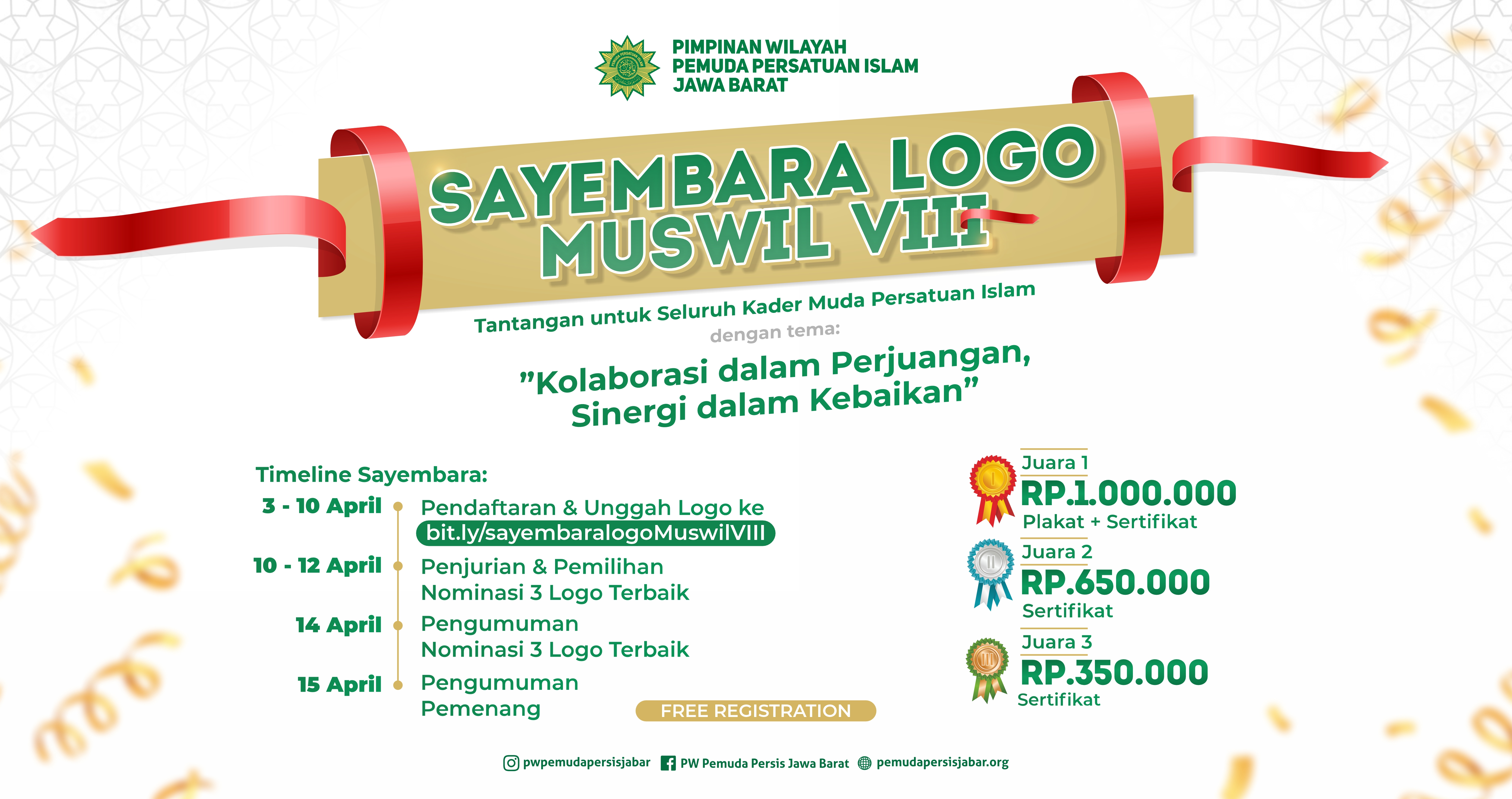 Pendaftaran Sayembara Logo Muswil VIII